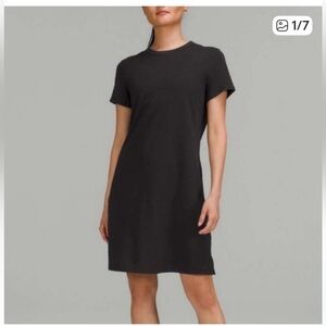 lululemon athletica Black Sleeveless Mini T-Shirt Dress